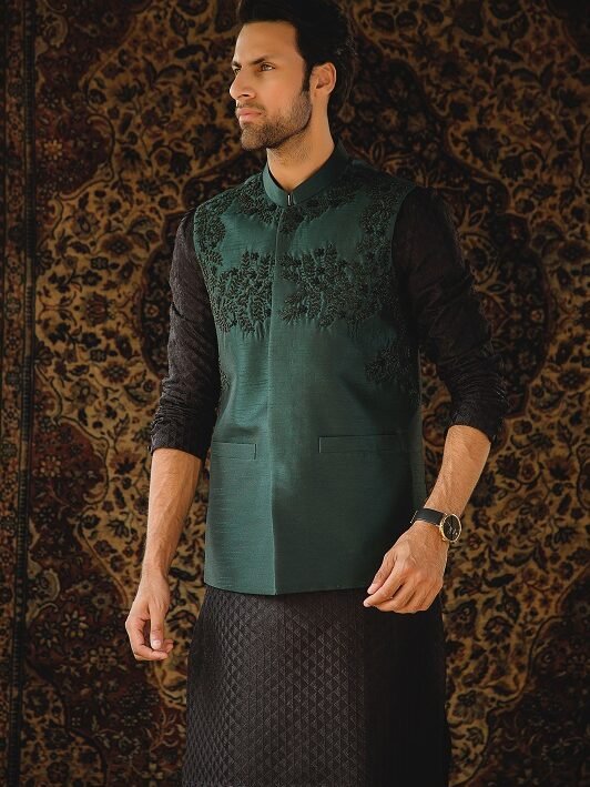 Buy silk waist coat