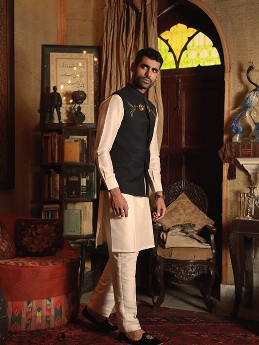 Formal Embroided Waist Coat Online