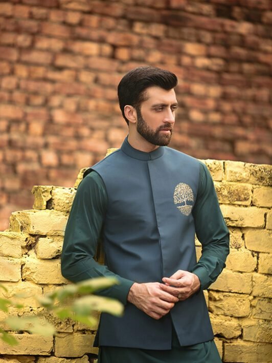 Traditional Pakistani ceremonial waistcoats