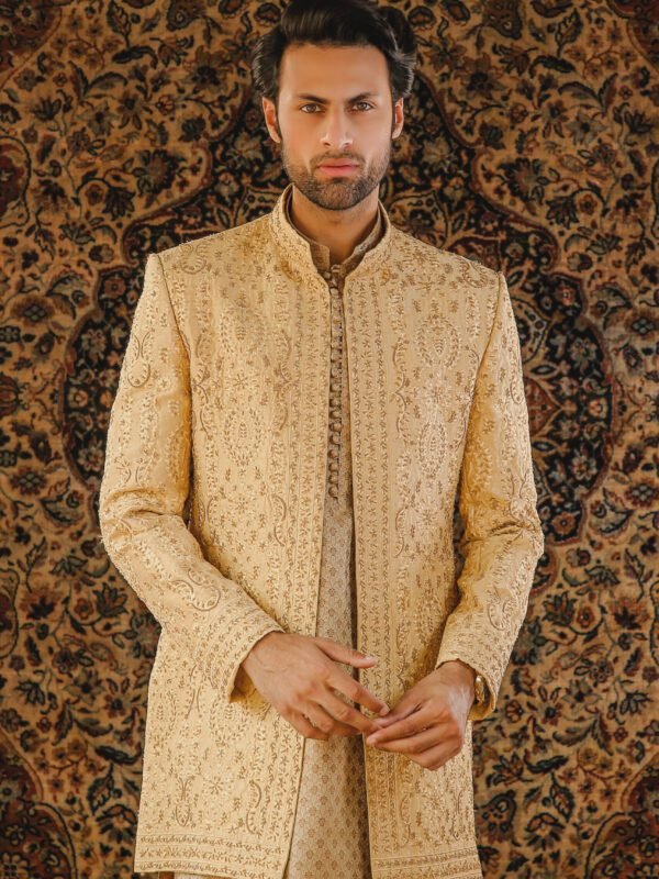 Buy embroidered silk sherwanis online