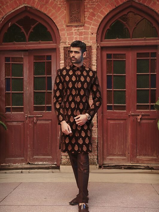 Velvet sherwani online