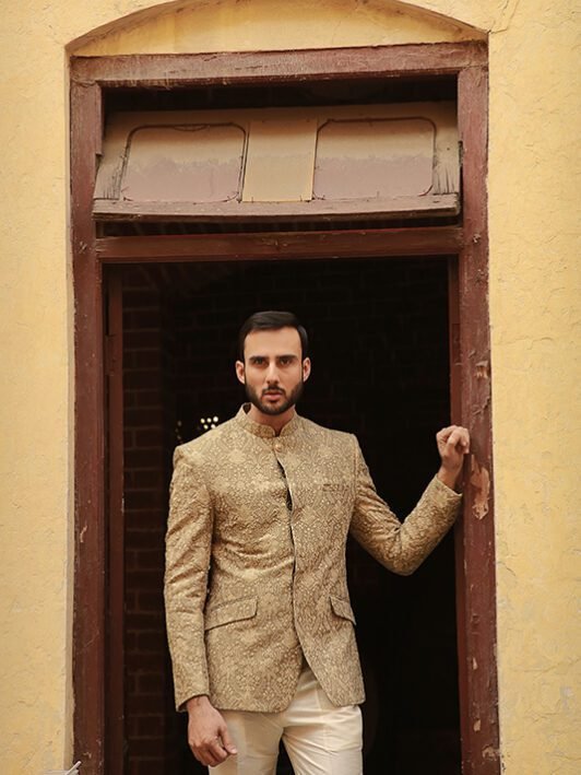 Embroidered and Hand Embellished Prince Coat