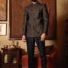 Wedding Geometric Embroidery Prince Coats