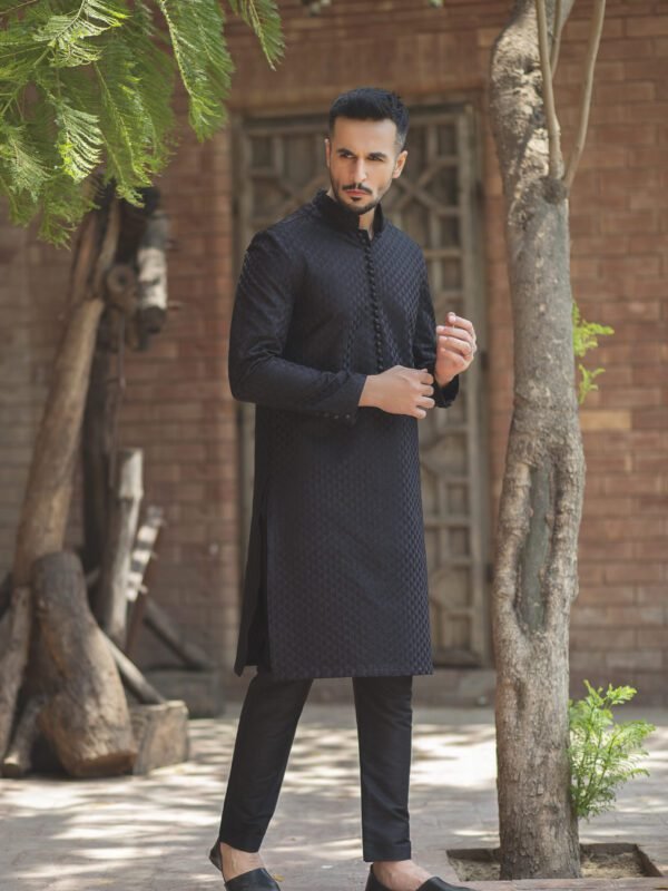 Party Wear Embroidered Silk Kurta
