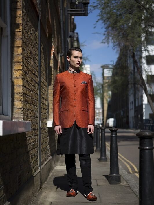 Buy Embellished Jamawar Prince Coat Online