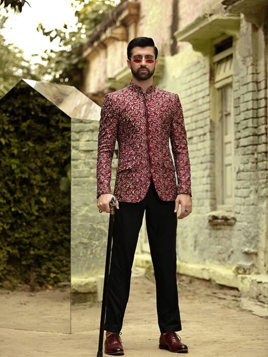 Wedding Jamawar Prince Coats