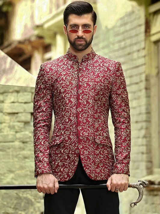 Wedding Jamawar Prince Coats
