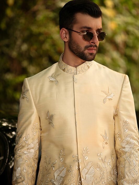 Trendy embroidery sherwani online