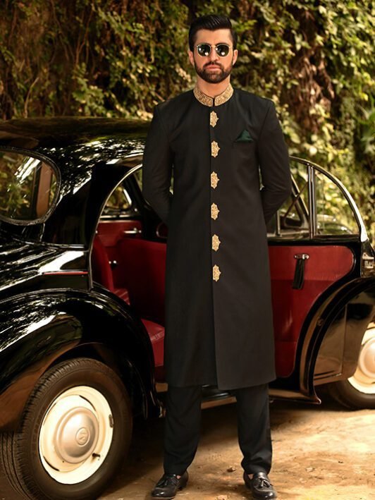 Styling hand worked sherwani online